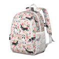 thumbnail image 2 of Husky and Pink Flower Backpack for School,Cute School Bag,Schoolbag with Adjustable Shoulder Straps & Padded Back,15"x11.42"x5.5", 2 of 6
