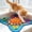 D002- Blue, variant on Pet Feeding Mat, Multi-Color Floral Design, Dog Mental Stimulation Toys, Interactive Puzzle Toy, 2 Pc Boredom Buster