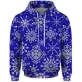 thumbnail image 3 of Sudadera con capucha para hombre con impresión 3D, sudadera navideña para hombre, moda para hombre, copo de nieve, piña fresca, regalo de Papá Noel, ropa duradera Y2k, 3 of 5