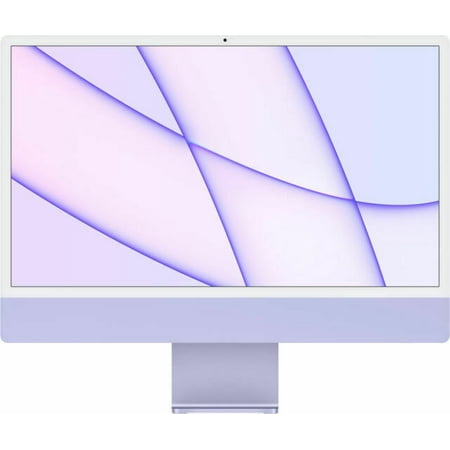 Pre-Owned Apple iMac (2021) - M1 - 8GB 256GB SSD - 8 CPU/8 GPU/4 Ports - 24-inch Retina Display - Purple - Excellent Condition (MGPP3LL/A)