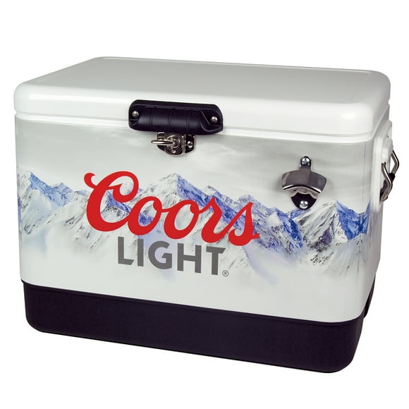 Coors Light Ice Chest Cooler with Bottle Opener, 51L (54 qt), 85 Cans