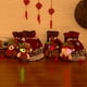 thumbnail image 3 of Farfi bolsa de caramelos navideños lindo alce Papá Noel muñeco de nieve oso luminoso bolsa de cuerda portátil bolsos de cáñamo bolsa de regalo para niños de dibujos animados, 3 of 5