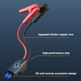 thumbnail image 4 of 1000A Peak 12V Car Jump Starter with 8000mAh Power Bank, 25L/min Air Compressor for Tires/Balls, LED Flashlight & SOS, Intelligent Anti-Reverse Protection, Dual Digital Display, ABS Black - Ideal for, 4 of 6