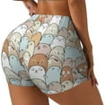 thumbnail image 2 of Sigee Lovely Bear Print Women's High Waist Workout Shorts - Squat Proof, Tummy Control, Yoga and Gym Activewear-Large, 2 of 9