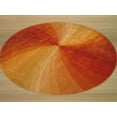 thumbnail image 2 of Hand-tufted Wool Orange Contemporary Abstract Swirl Rug, 2 of 3
