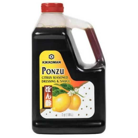Kikkoman Ponzu Citrus Seasoned Dressing, Professional Umami & Zesty Lemon Sauce, 0.5 Gallon Container, Case of 6