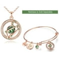 thumbnail image 6 of Leafael Superstar Leo Zodiac Expandable Bangle Bracelet Made with Premium Crystals Horoscope Constellation July August Birthstone Peridot Green Jewelry, Rose Gold Plated, 7", 6 of 6