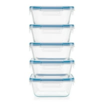 Snapware Piece Total Solution 10-Pc Glass Food Storage Containers Set with Plastic Lids, 4-cup