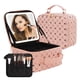 thumbnail image 1 of Bolsa de maquillaje de viaje MYUREN con espejo LED giratorio de 360°, rosa, 1 of 9