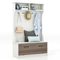 thumbnail image 1 of Costway 63 Inches Hall Tree with Coat Rack and Storage Bench Multifunctional Coat Rack White, 1 of 9