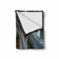 thumbnail image 2 of Rustic Soft Flannel Fleece Blanket, Destroyed Main Entrance Hallway of Ravaged Opera House with Symmetric Stairs Photo, Cozy Plush for Indoor and Outdoor Use, 60" x 80", Brown Beige, by Ambesonne, 2 of 6