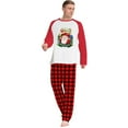 thumbnail image 3 of Odeerbi Christmas Pajamas For Family Matching Outfits 2024 Fashion Long Sleeves Men Plaid Printed Top+Pants Set, 3 of 7