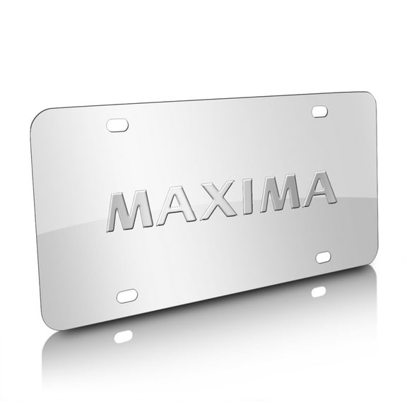 Nissan Maxima 3D Nameplate Chrome Stainless Steel License Plate