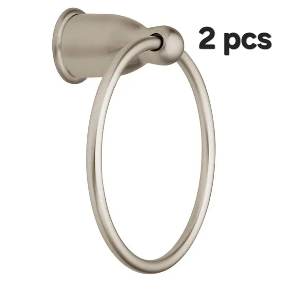 2X Moen Mason Yb8086Sn Towel Rings Satin Nickel New
