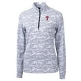 thumbnail image 2 of Women's Cutter & Buck Charcoal Philadelphia Phillies Traverse Camo Print Stretch Quarter-Zip Pullover Top, 2 of 3