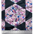 thumbnail image 1 of Soimoi Poly Georgette Fabric Leaves,Bird & Floral Patchwork Decor Fabric Printed Yard 52 Inch Wide, 1 of 3