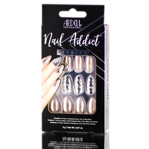 Set de uñas artificiales Ardell Nail Addict Champagne Ice