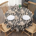 thumbnail image 3 of Pioneer Flower Floral Print Pattern Round Tablecloth 60"x60",Wrinkle Wipeable Table Cloth for Kitchen Dining Room Picnic Patio Party, 3 of 6