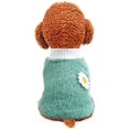 thumbnail image 1 of Soft Plush Dog Sweater, Warm Pet Sweater,Winter Fashion Little Daisy Style Dogs Sweatshirt, Pet Winter Clothes Cat Clothes Small Dogs Sweaters for Cold Weather (Small, Yellow), 1 of 7