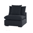 thumbnail image 2 of Comodin Kiva 2.0 Ebony de tela y madera para ampliar la capacidad del sofá, 84x100cm color gris, 2 of 7
