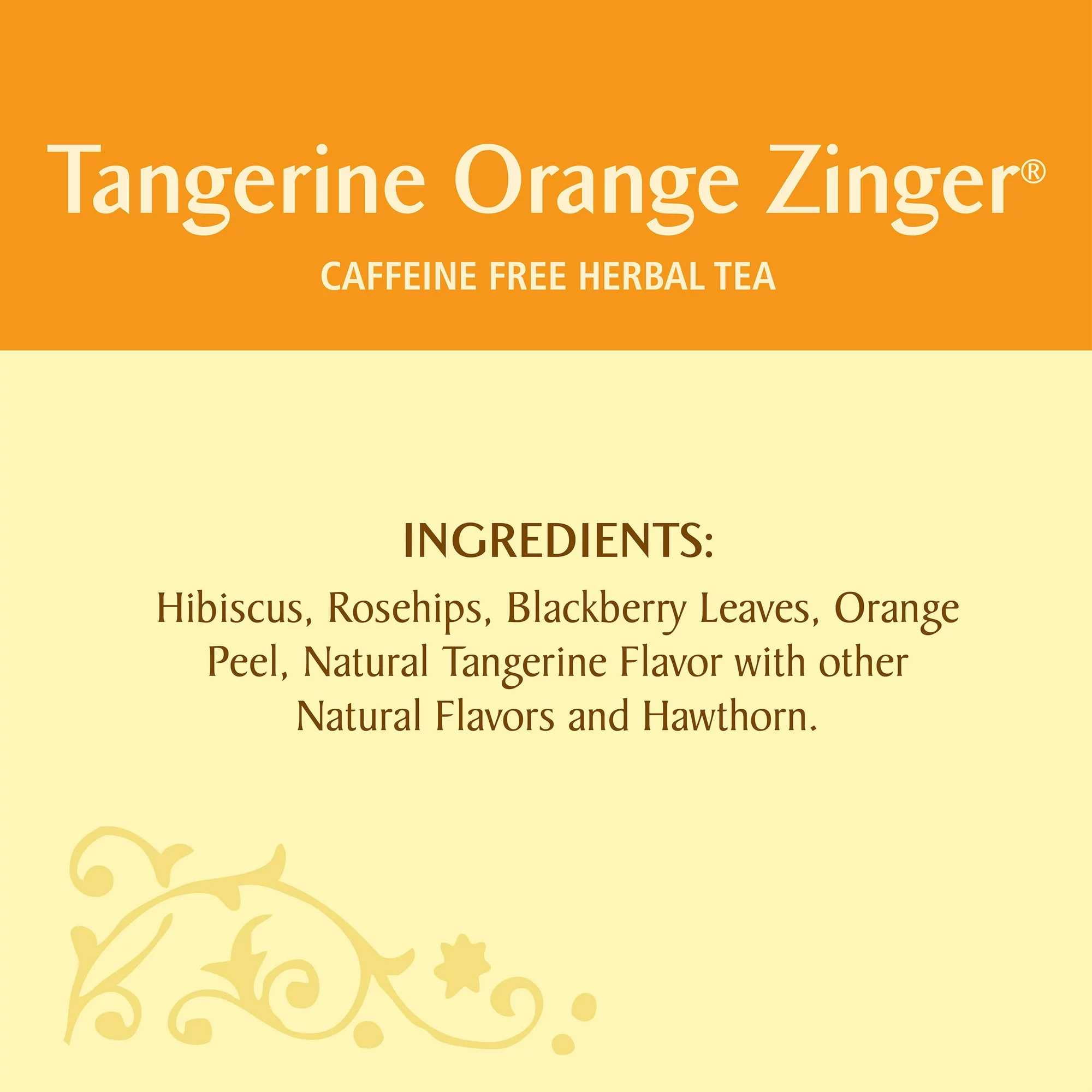 (6 pack) Celestial Seasonings Tangerine Orange Zinger Herbal Tea Bags (20 Count)