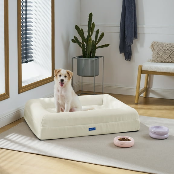 Sam's Pets Scruffy Orthopedic Dog Bed 30" in Cream
