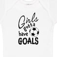 thumbnail image 4 of Inktastic Girls Gotta Have Goals Soccer Girls Baby Bodysuit, 4 of 5