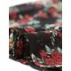 thumbnail image 5 of Vestido cruzado de gasa fluido informal de manga larga con cuello en V floral boho para mujer Negro XS, 5 of 5