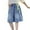 Blue, variant on lnmuld Shorts for Girls Casual High Waist Denim Shorts with Elastic Band and Functional Pockets for Summer Size:9-10 Years