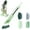Green, variant on Dish Brush with Soap Dispenser with Replaceable 4 Brush Heads, Kitchen Dish Scrub Brush, Dish Cleaning Brush with Stainless Steel Handle Kitchen Dish Wand, Gray