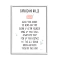 thumbnail image 4 of Stupell Industries Bathroom Rules List Soap Bubbles Typography Painting White Framed Art Print Wall Art, 4 of 5