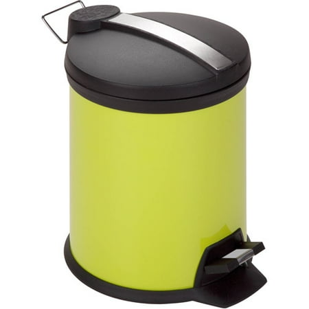 Honey Can Do 5-Liter Step Trash Can, Lime