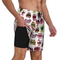 thumbnail image 2 of Naloa Halloween Mouth Print Men Swim Trunks with Compression Liner ,Board Shorts,Men's Swim Shorts with Drawstring and Elastic Waistband-XX-Large, 2 of 6