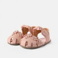 thumbnail image 5 of JSCDRPDWL Toddler Girl Sandal Girls Soft Little Girls Princess Shoes Closed Toe Princess Flat Toe Half Sandals with Bow Shoes Summer Sandals(Toddler/Little Kid), Soft Closed-Toe Bow Summer Sandals, 5 of 7