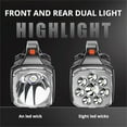 thumbnail image 5 of Flashlight Solar Powered Portable LED Lantern with Red Blue Flashing COB Side Light Emergency Light for Outdoor Camping Gold Small, 5 of 6