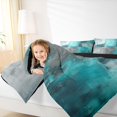 thumbnail image 3 of Homewish Green Gradient Geometric Full Size Comforter Sets,Classic Abstract Artwork Bedding Comforter Set,Black Reversible,3-Piece,1 Comforter and 2 Pillowcases, 3 of 7