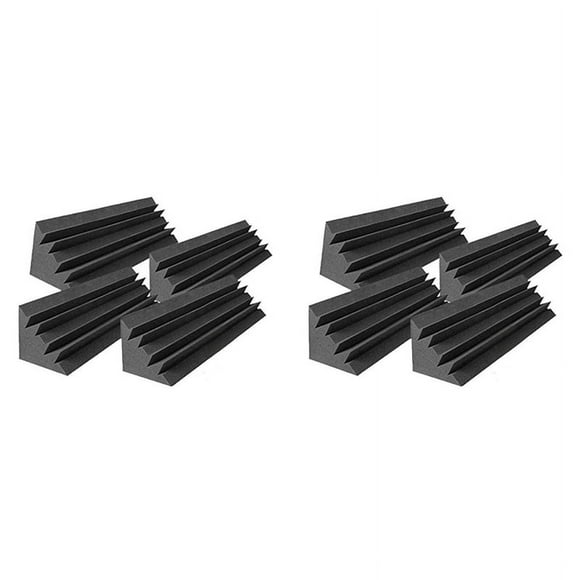 8 Pcs Acoustic Panels Studio Acoustic Soundproof Foam,Sound Treatment Trap Corner,Sound Panels Wedges,12X12X48cm