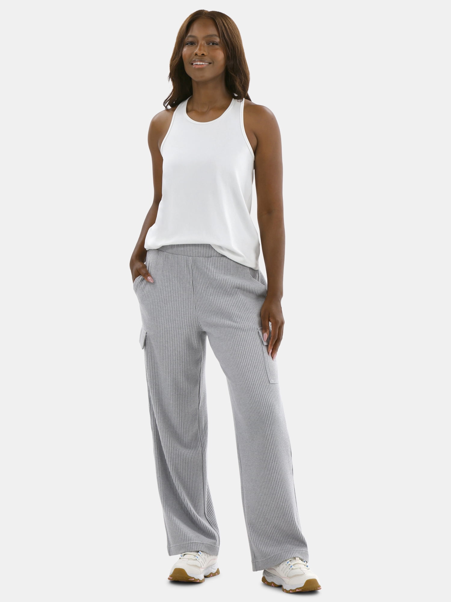 Avia Women's SoftSculpt Relaxed Racerback Tank Top with UPF 50, Sizes XS-XXXL