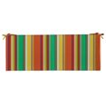thumbnail image 1 of RSH Décor Indoor Outdoor Foam Bench Cushion with Ties, 72” x 18” x 3", Bright Colorful Stripe, 1 of 6