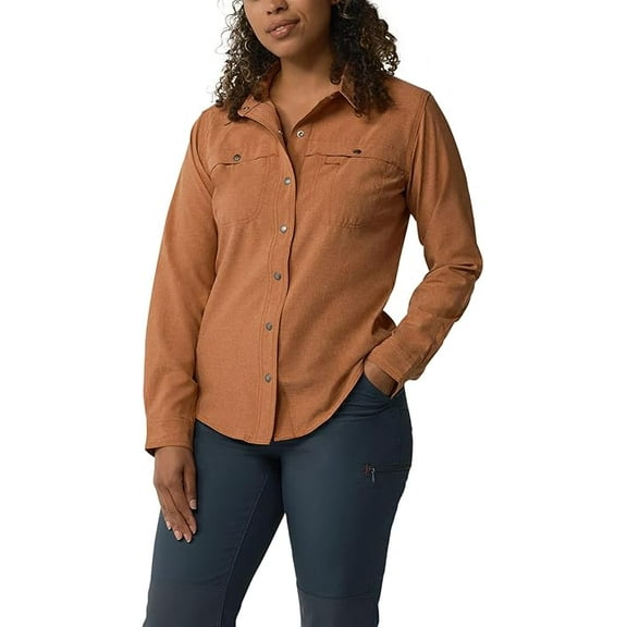Dickies Women's Cooling Work Shirt, Copper Heather, Size Small, UPF 40 , Moisture-Wicking