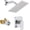 Polished Chrome, variant on Black Shower Faucet Single Function Trim Kit with Rough-in Valve Set Bath Rainfall Shower System 8inch Square Stainless Steel Metal Shower Head