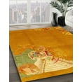 thumbnail image 2 of Ahgly Company Indoor Square Abstract Orange Red Abstract Area Rugs, 6' Square, 2 of 6