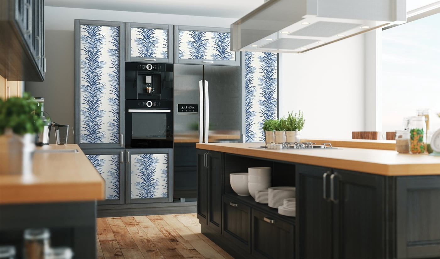 NextWall Leaf Stripe Peel and Stick Wallpaper