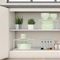 thumbnail image 2 of Estante organizador apilable de esquina de 2 niveles para cocina, 2 unidades, estante de almacenamiento para gabinete, estantes, mostrador de cocina y estante para gabinete, organizador de, 2 of 5