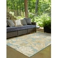 thumbnail image 2 of Unique Loom Outdoor Botanical Collection Area Rug - Gardenia (5' 1" x 8' Rectangle Soft Blue/Olive), 2 of 9