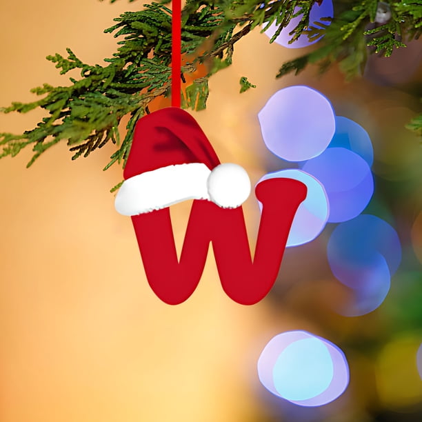 onlyliua ¡ ¡Descuentos de Temporada! Árbol de Navidad Decorado con 26 Letras de Acrílico para Colgar, Decoración Del Hogar
