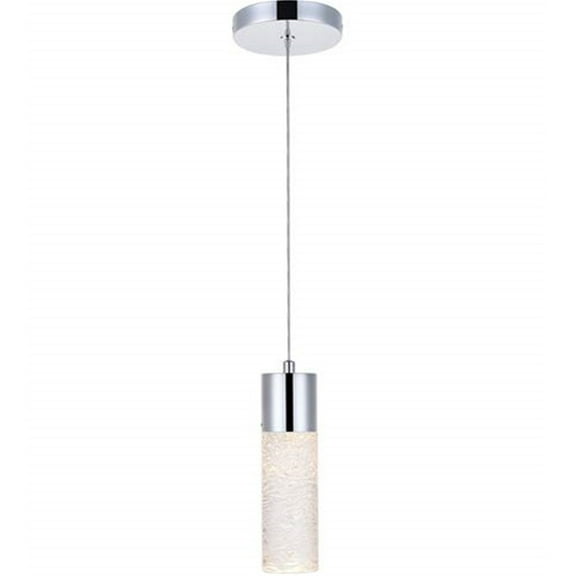 Chrome Pendant Light - 1 Light Modern Hanging Lamp for Kitchen, Dining, Bar