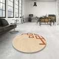 thumbnail image 3 of Ahgly Company Indoor Round Patterned NavajoWhite Gold Area Rugs, 8' Round, 3 of 6