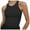 Black, variant on Wang6 Women High Neck Ribbed Tank Tops Summer Sleeveless Crew Neck Workout Tops Causal Slim Fit Cami T-Shirts Undershirts White XS