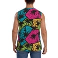 thumbnail image 4 of Uemuo Hawaii Palms Pattern Men's Sleeveless T-Shirt,Muscle Athletic Tank Top, Moisture-wicking Quick-dry Breathable Classic Tee Top for Gym Run Outdoor Sports-3X-Large, 4 of 8